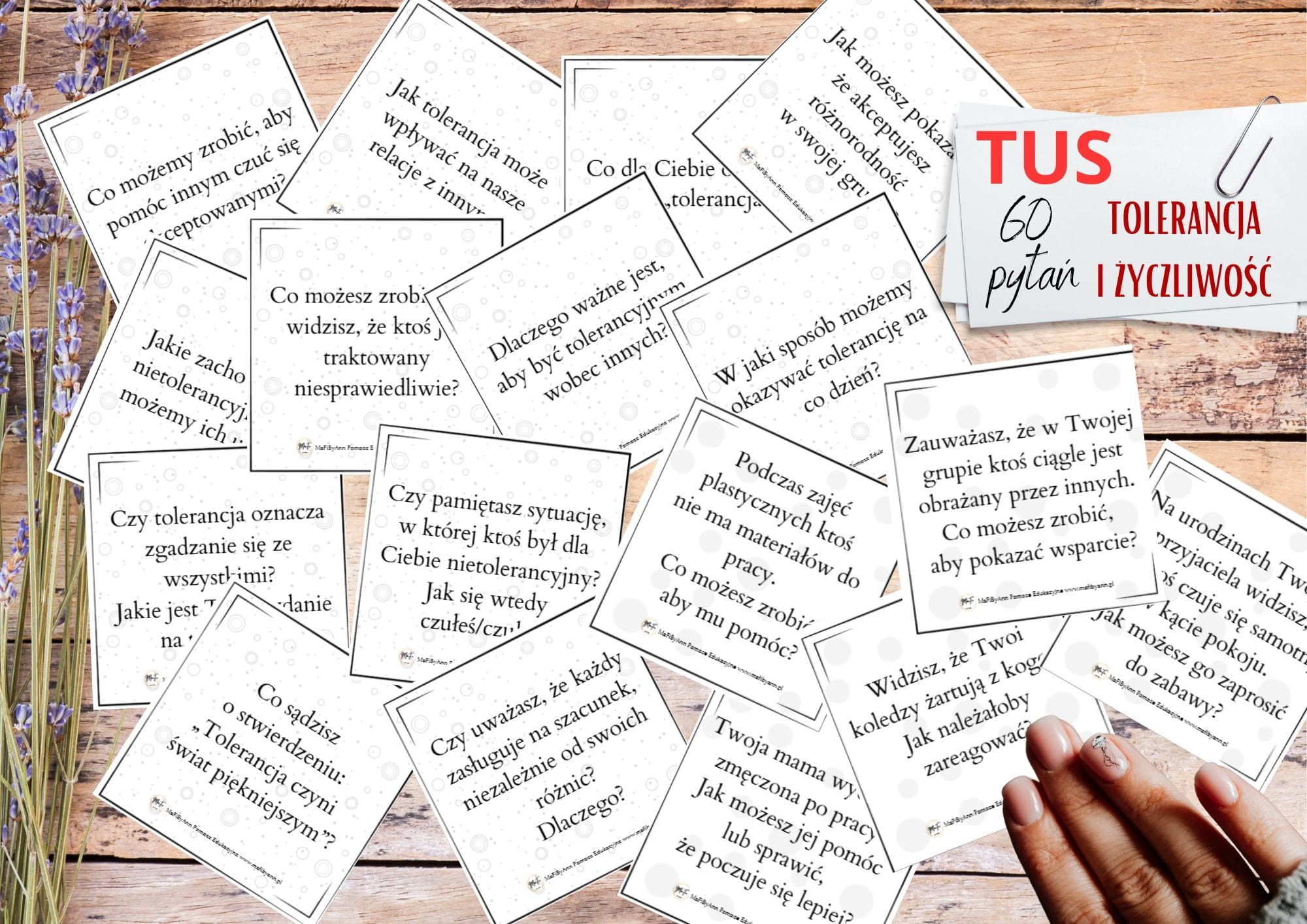 TUS - ŻYCZLIWOŚĆ I TOLERANCJA karty 60 pytań Trening Umiejętności